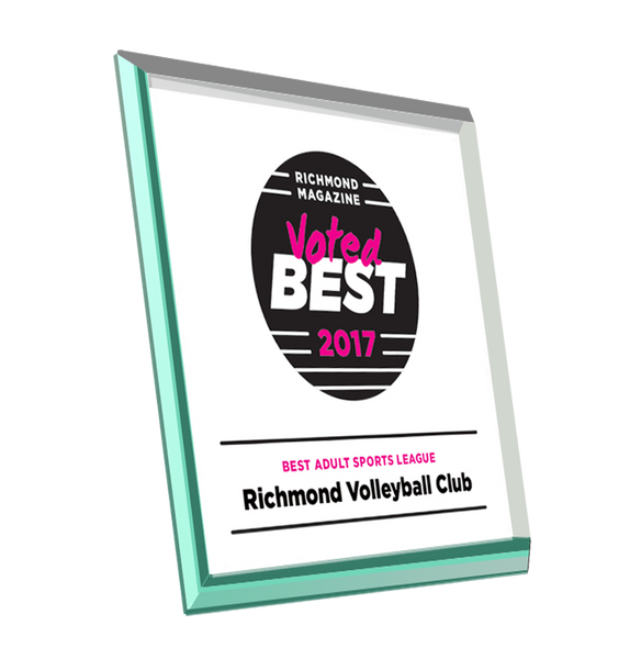 Richmond Magazine "Best & Worst" Logo Award Glass Plaque by NewsKeepsake