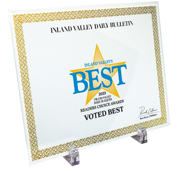 IVDB Best Of Certificate and Readers Choice - Crystal Plaque