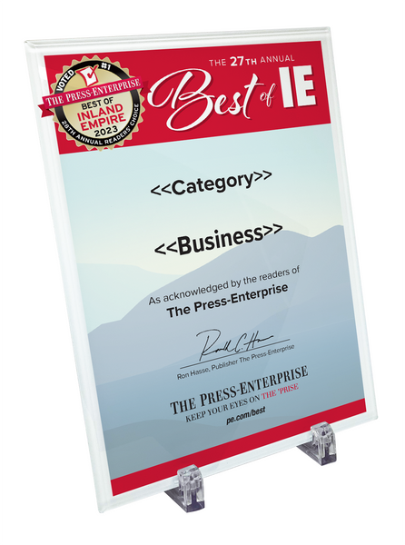 Best of Inland Empire Readers Choice - Crystal Plaque