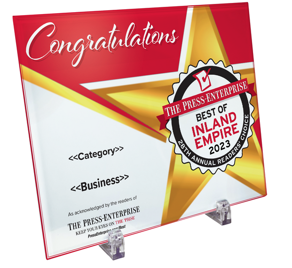 Best of Inland Empire Readers Choice - Crystal Plaque