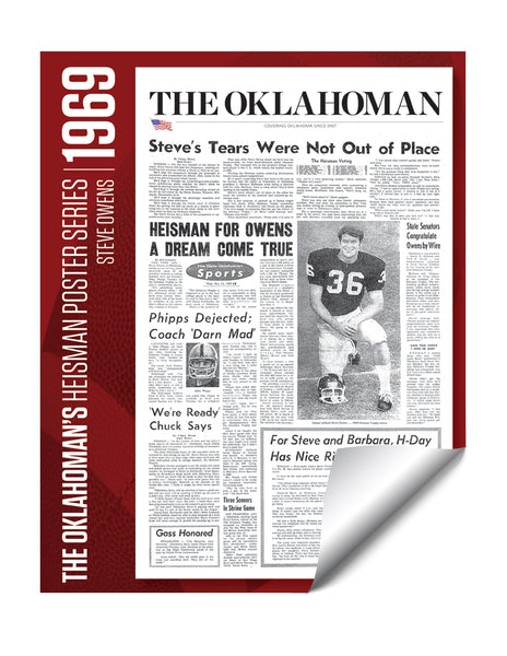 Oklahoman Heisman Trophy Winner Poster Series (all 7 winners!) by NewsKeepsake