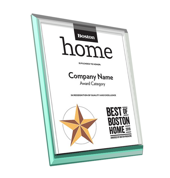 "Best of Boston Home" Award Plaque - Glass by NewsKeepsake