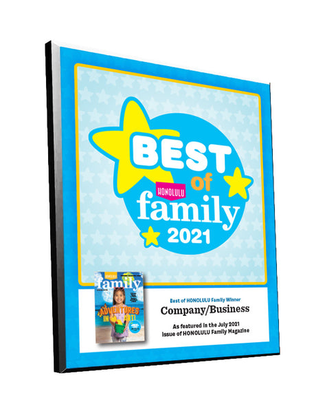 Honolulu Magazine "Best of Family” Award Plaques