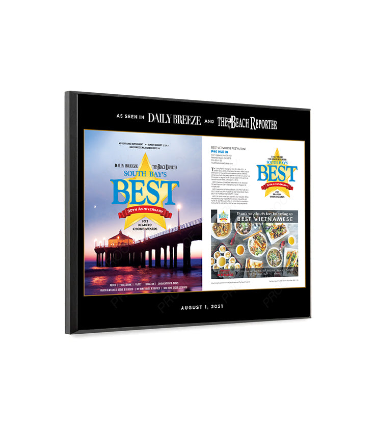 South Bay's Best Of Certificate and Readers Choice - Modern Hardi-plaque