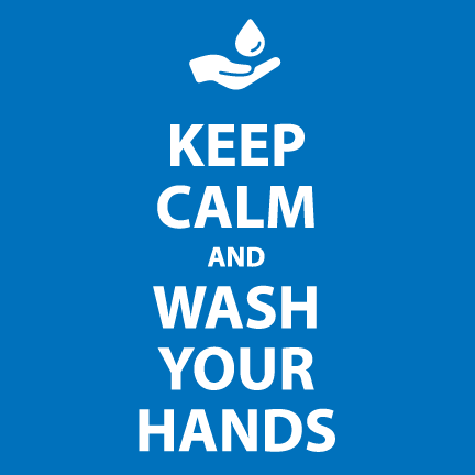 Keep Calm and Wash Your Hands Bathroom Sign by NewsKeepsake