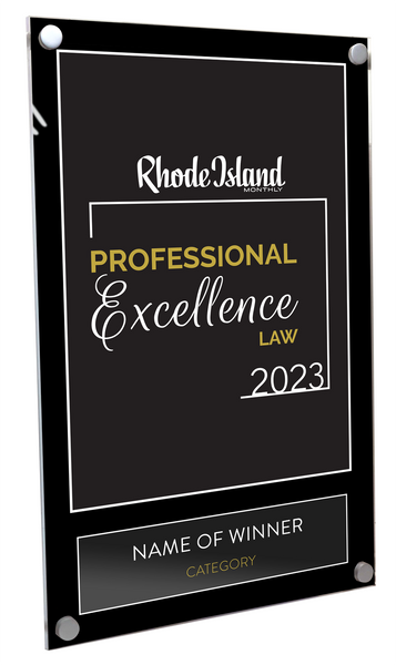 Rhode Island Monthly Excellence in Law Award - Acrylic Standoff Plaque