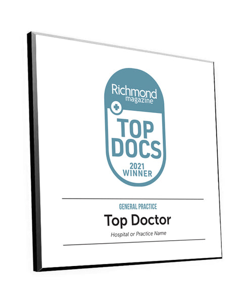 Richmond Magazine "Top Docs" Logo Award Plaque