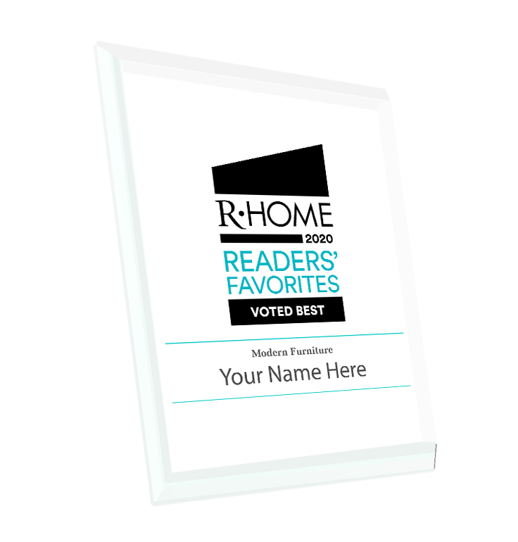 R-Home "Readers' Favorites" Logo Award Glass Plaque by NewsKeepsake