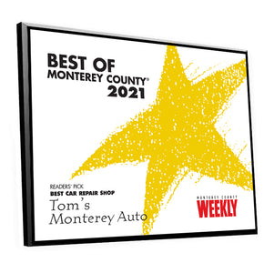 "Best of Monterey County" Award Plaque