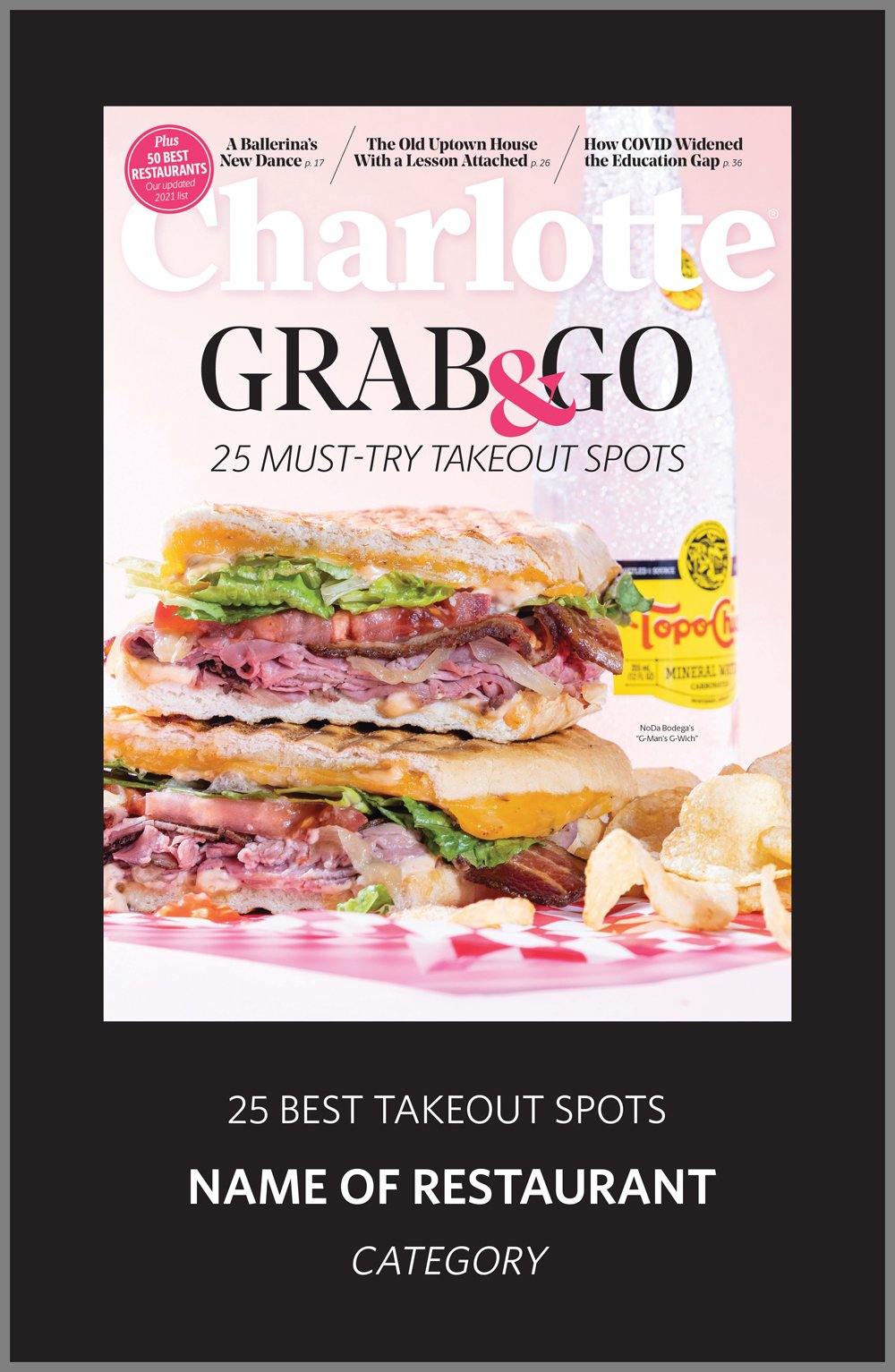 Charlotte Magazine 2021 Restaurants Awards Plaque by NewsKeepsake