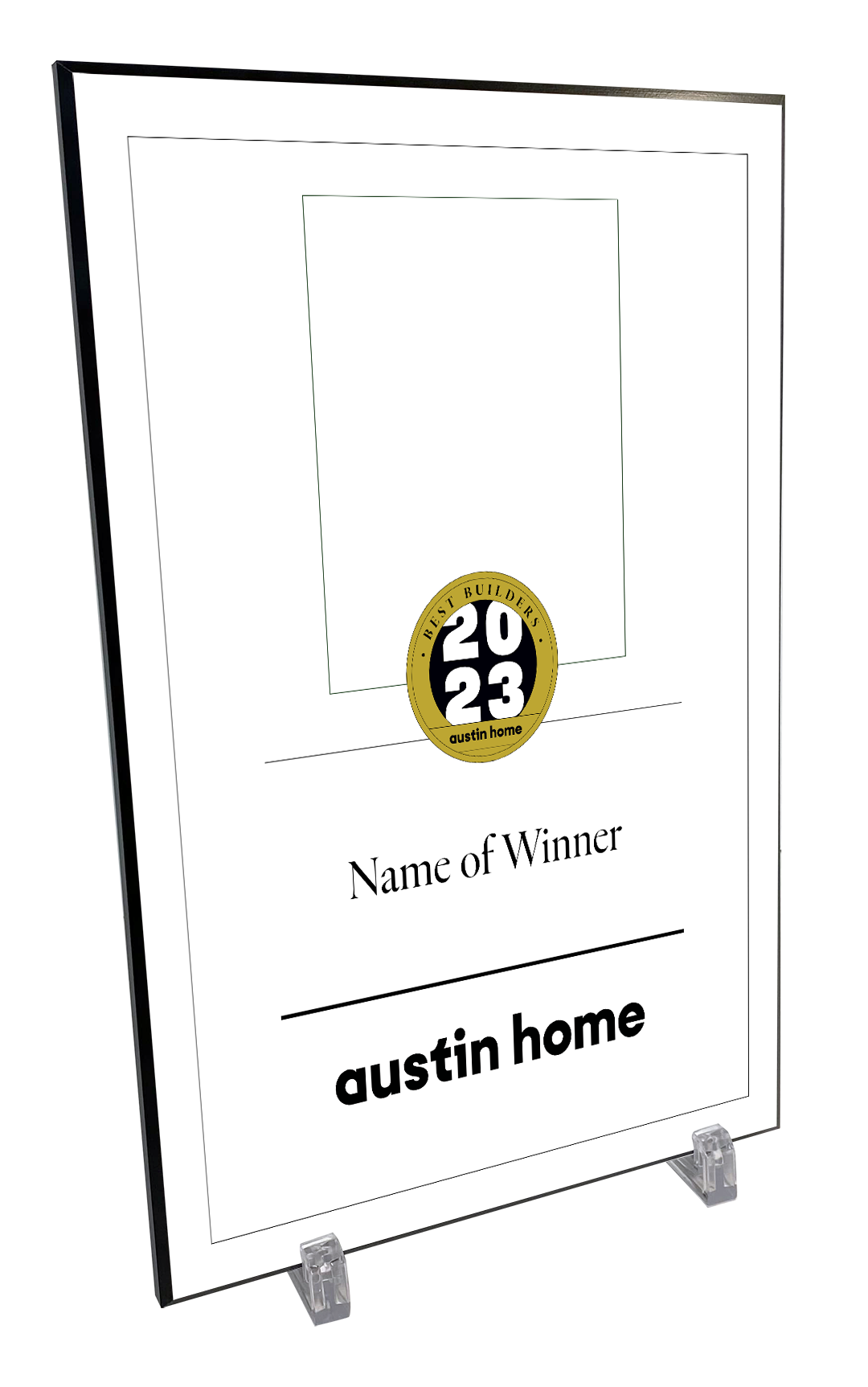 Austin Home "Best Builders” Mounted Archival Award Plaque