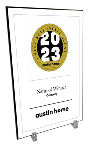 Austin Home "Best Real Estate Agents” Mounted Archival Award Plaque