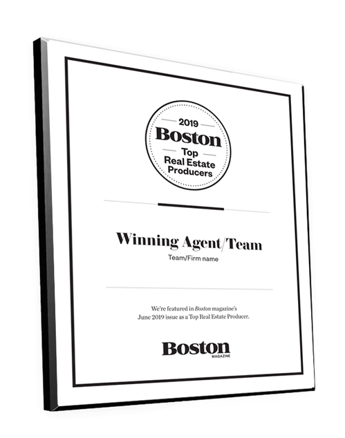 Boston Magazine Top Real Estate Producers Plaques by NewsKeepsake