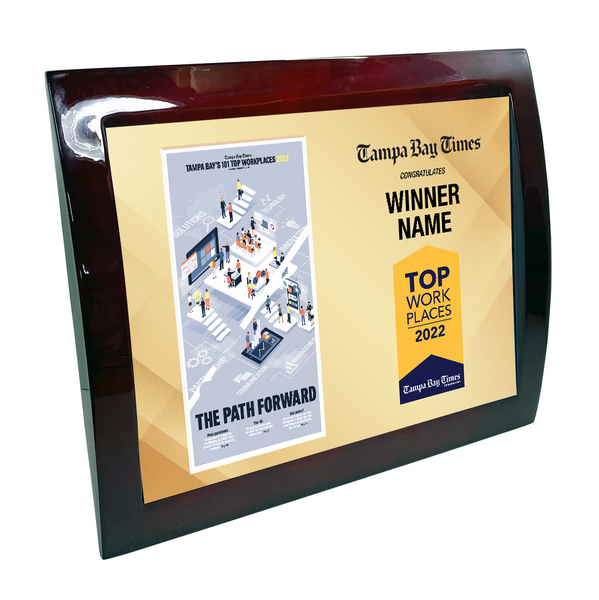 Tampa Bay Times Top Workplaces Award - Rosewood with Metal Inlay