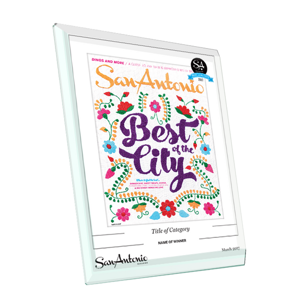 "Best of the City" Glass Cover Award Plaque by NewsKeepsake
