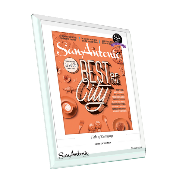 "Best of the City" Glass Cover Award Plaque by NewsKeepsake