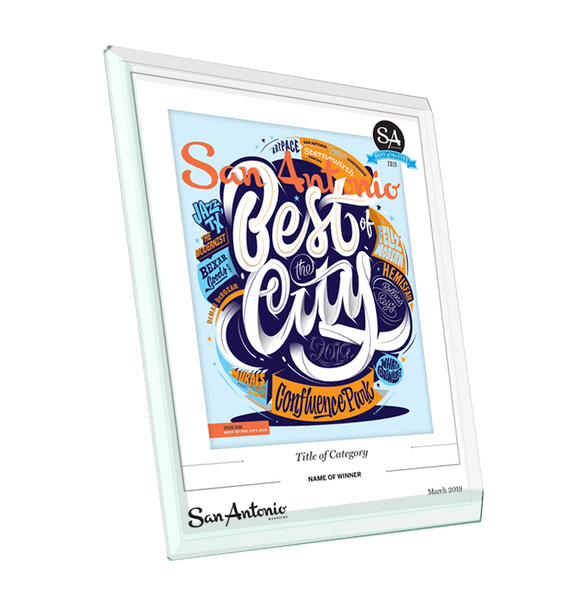 "Best of the City" Glass Cover Award Plaque by NewsKeepsake