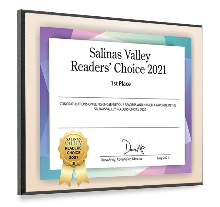 Monterey Herald Salinas Readers' Choice Award - Modern Hardi-plaque