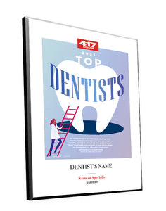417 Magazine Top Dentists Single-page Award Melamine Plaques