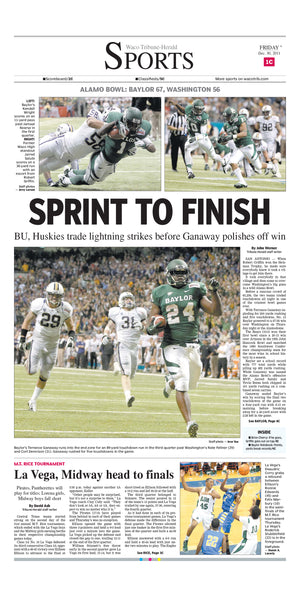 Waco Tribune-Herald Baylor Bears Football Commemorative Sports Pages - Frameable Archival Print