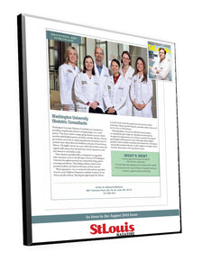 St. Louis Magazine Doctor Profile Plaque by NewsKeepsake