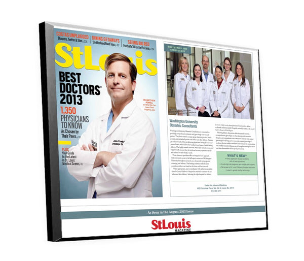 St. Louis Magazine Doctor Profile Plaque by NewsKeepsake