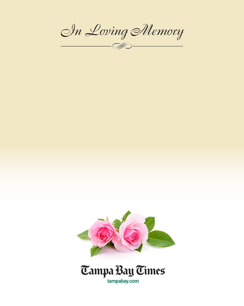 Tampa Bay Times Obituary - Frameable Archival Reprint