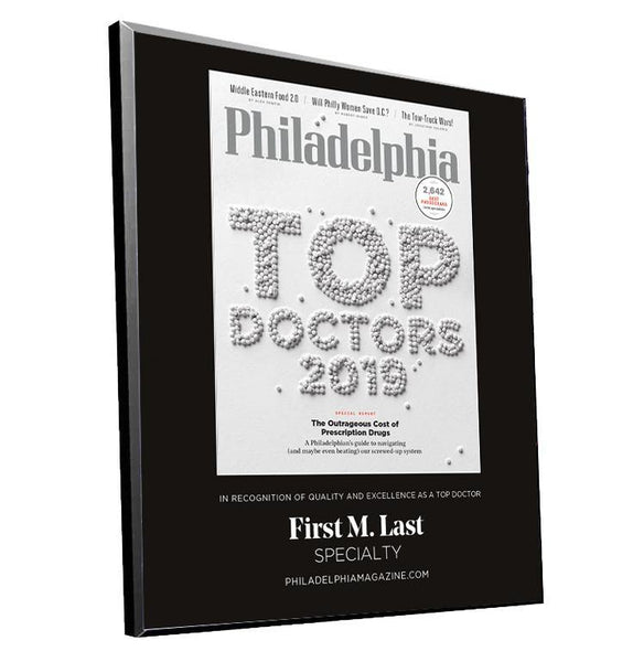 <em>Philadelphia magazine</em> Top Doctors Cover Award Plaque by NewsKeepsake