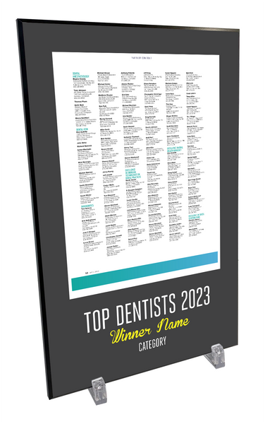 San Diego Magazine "Top Dentists" Award Plaques