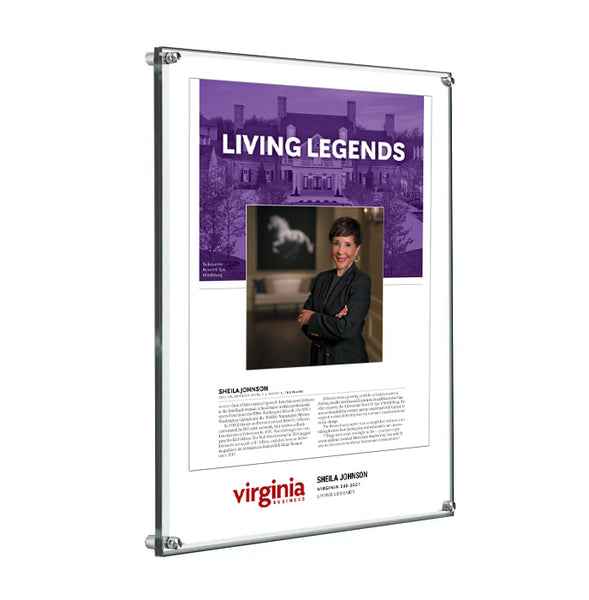 Virginia 500 Profile Award Plaque - Acrylic Standoff